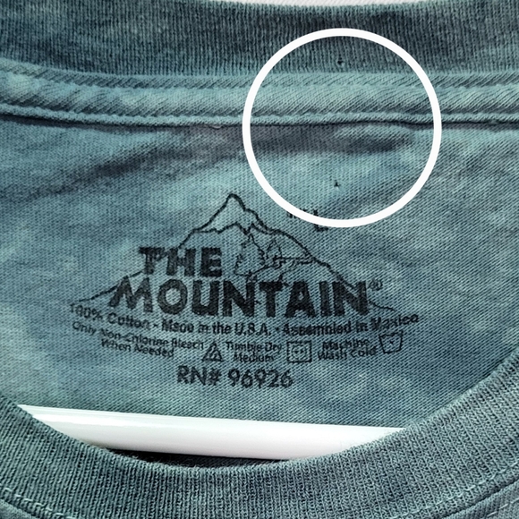 The Mountain Men's Teal Blue Wolf Tie Dye Graphic Short Sleeve Tee Size Large - Picture 4 of 9